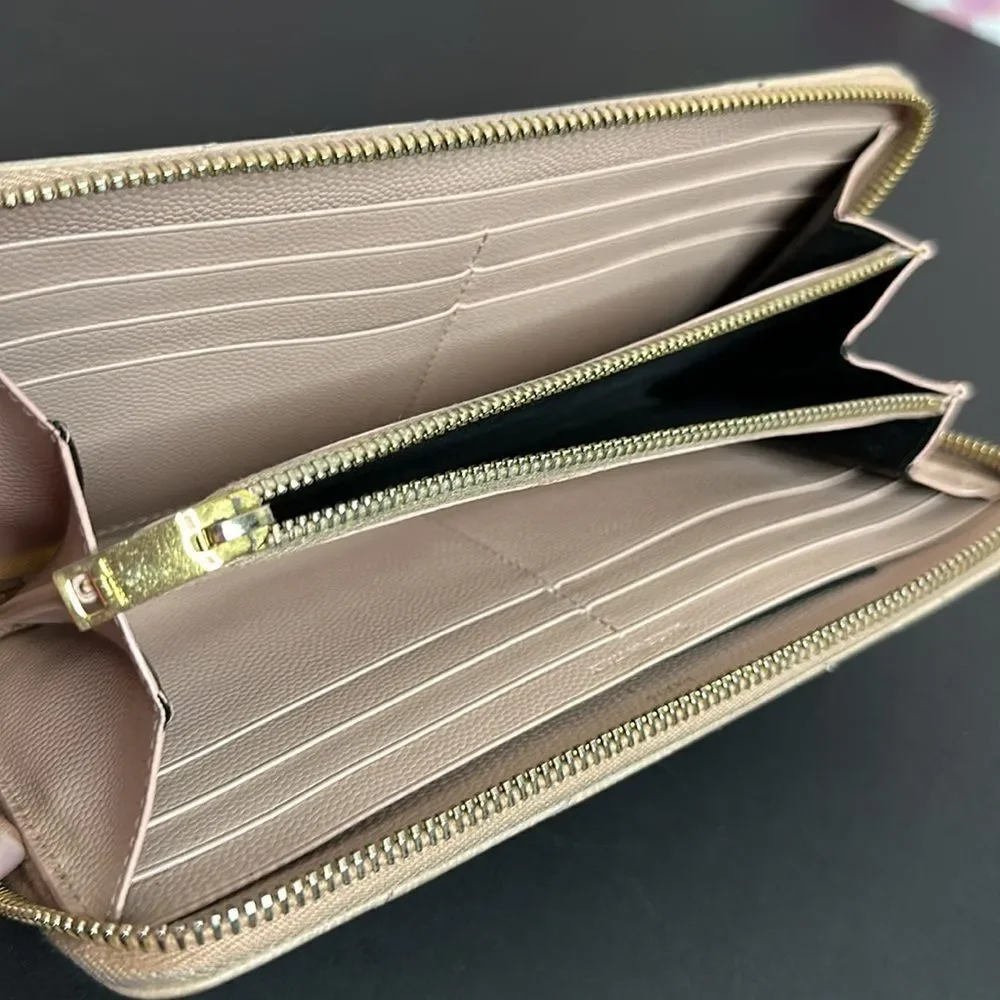💯Authentic YSL Full Zipped Long Wallet🍀
